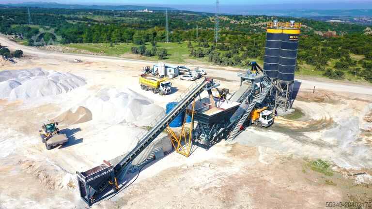 Betoncentrale / betonfabriek FABO Mobile Concrete Batching Plant 120m³/h Mobile Concrete Batching Plant