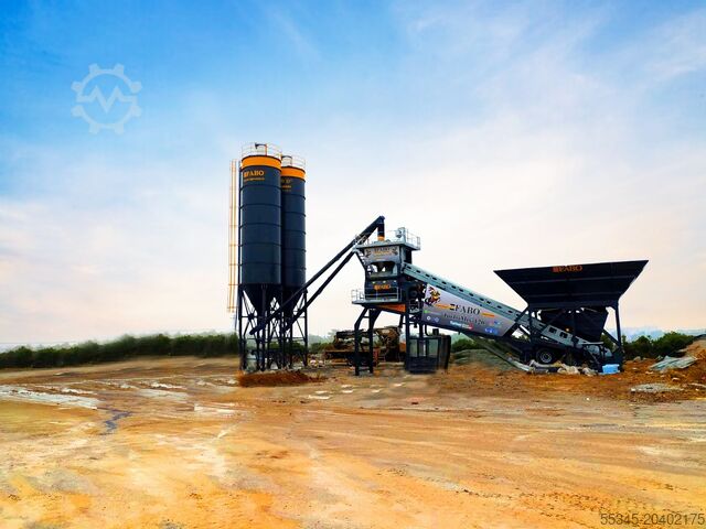 Betoncentrale / betonfabriek FABO Mobile Concrete Batching Plant 120m³/h Mobile Concrete Batching Plant