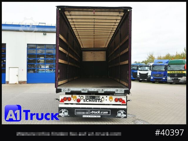 Open oplegger met zeil SCHMITZ S01, Code XL, verzinkt, VDI 2700, original 24.647 km