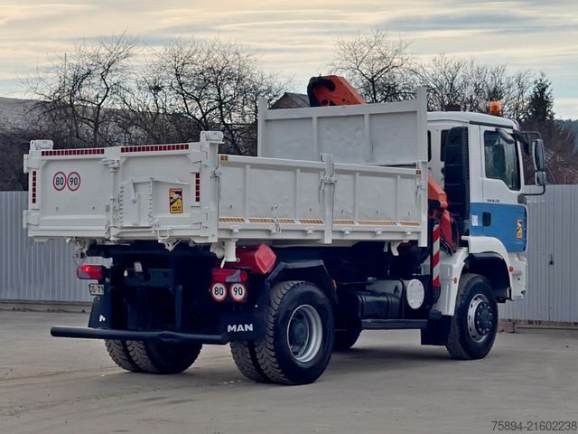 Kamyon üzerine monteli vinç MAN TGM 18.330 * KIPPER 3,80m * PK 10501/FUNK * 4x4