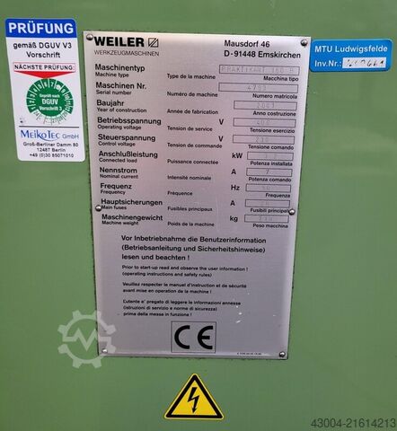 CNC eszterga WEILER Praktikant 160 B