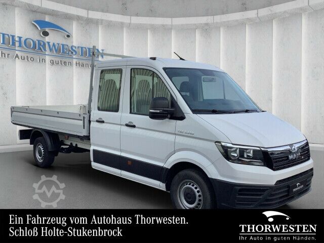 Dubbele cabine bestelwagen MAN TGE 3.140 DOKA PRITSCHE AHK DAB Anhängelast 3,0T