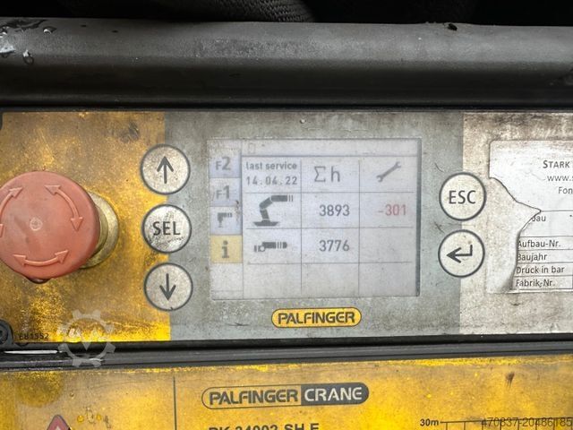 LKW mit Pritsche & Plane MERCEDES-BENZ Antos 2543 6x2 / Palfinger PK 34002 + Jib + Funk