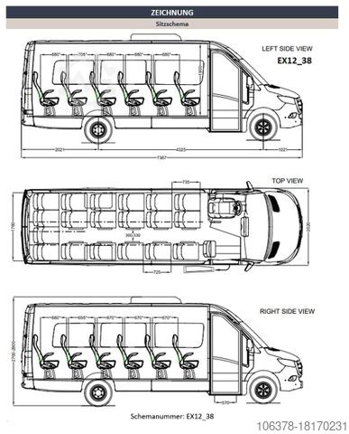 Minibus MERCEDES-BENZ Sprinter Altas Multiline Sitzplätze 19 +1 +1