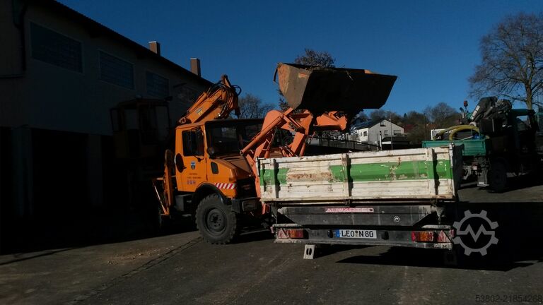 Unimog Klaus koparka z ładowaczem czołowym Mercedes-Benz Unimog U424/U1000