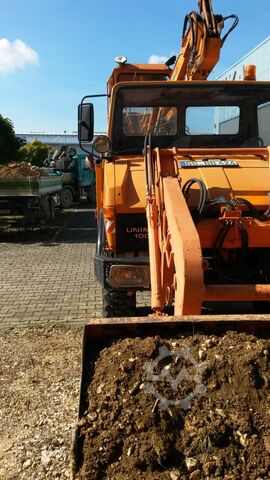 Unimog Klaus koparka z ładowaczem czołowym Mercedes-Benz Unimog U424/U1000