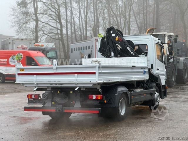 Three-sided tipper truck MERCEDES-BENZ Atego 823 4x2 Meiller DSK,HIAB-Ladekran *NEU*
