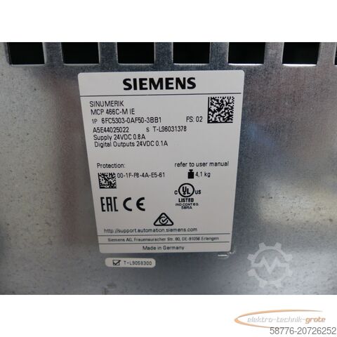Componente Siemens Siemens 6FC5303-0AF50-3BB1 MCP 466C-M IE SN T-L96031378 - !
