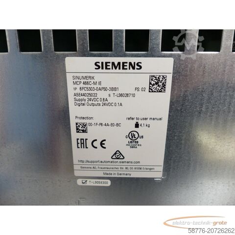 Siemens onderdeel Siemens 6FC5303-0AF50-3BB1 MCP 466C-M IE SNT-L96036254 - !