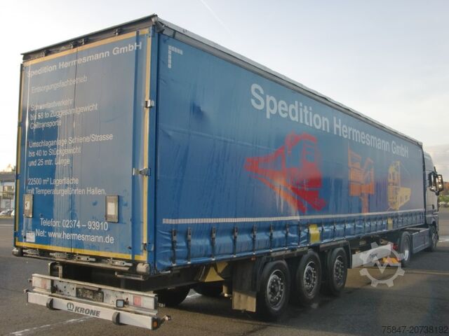 Auflieger mit Pritsche & Plane Krone SDP 27 Coil 8.600 bahnverladbar