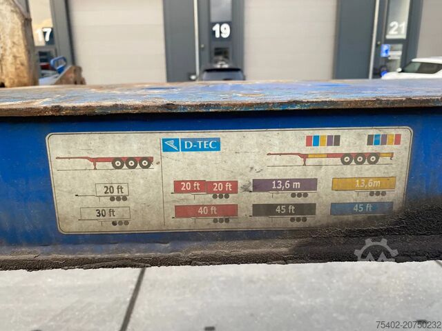 Přeprava kontejnerů Nooteboom FT-43-03V / 2x Extendable / 1x Lift Axle / BPW ...