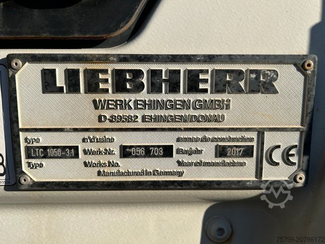 Truck mounted crane LIEBHERR Mobilkran LTC 1050-3.1 50t Kran hat nur 3300 h