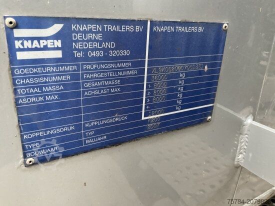 Oplegger met walking floor KNAPEN SCHUBBODEN 92QM, CARGOFLOOR,  LIFT-LENK, FUNK, BPW, TÜV NEU