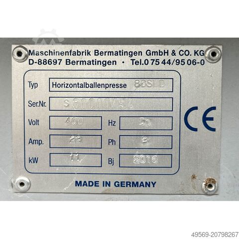 Ballepresse DIXI 80SLD