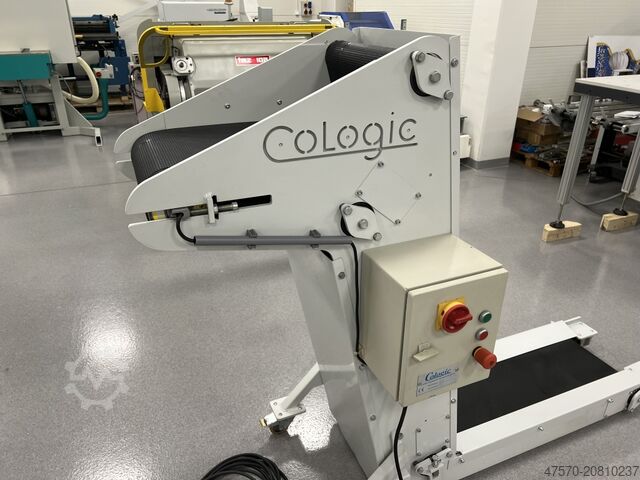 Til fjernelse af affald fra treknivs-maskinen Cologic VCZ-BAAN Conveyor belt for removing waste from the three-knife