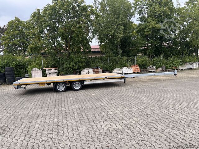 Anhänger mit offener Pritsche Möslein THT 11 G Ausziehbar  11,9 t Tandemanhänger- Tieflader, ausziehbar