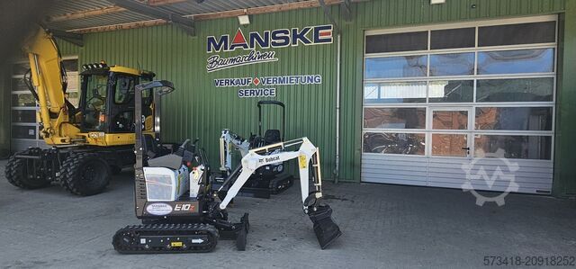 Minikoparka Bobcat Bagger mit Schnellwechsler E 10