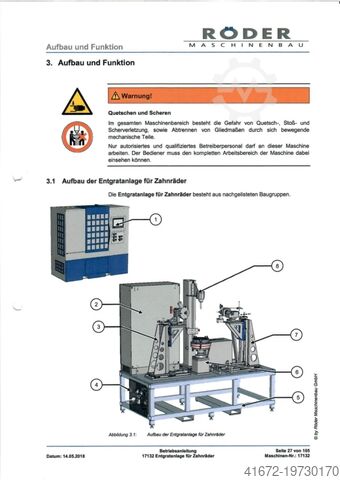 Ontbramingsmachine Röder Maschinenbau Entgratanlage Verzahnung