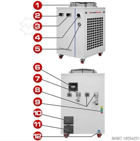 FIBER lazer için soğutucu CORMAK CWFL-1500