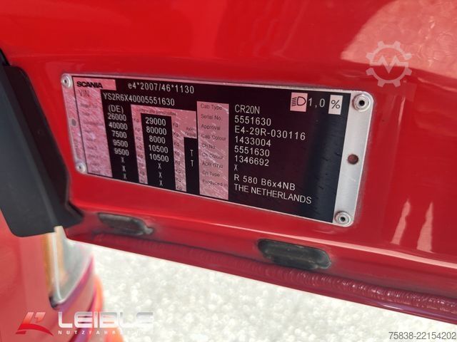 Camion forestier SCANIA R 580 6x4 V8*Palfinger EPSILON M12Z*Exte*