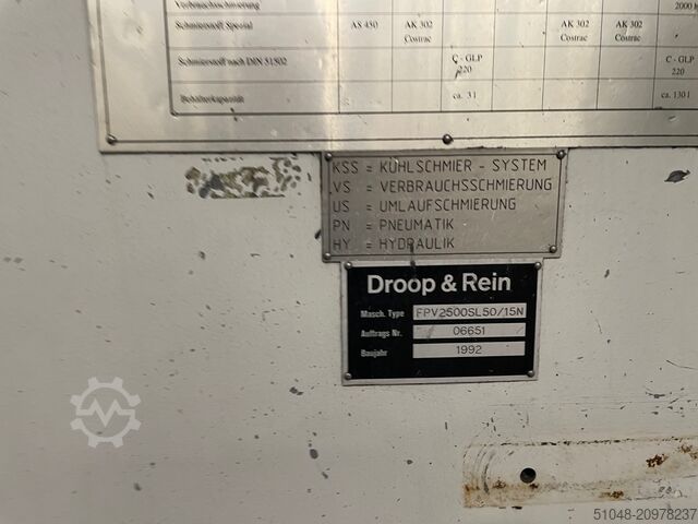 Dubbele kolom portaalfreesmachine Droop&Rein Portal milling machine FPV 2500SL50-15N CNC