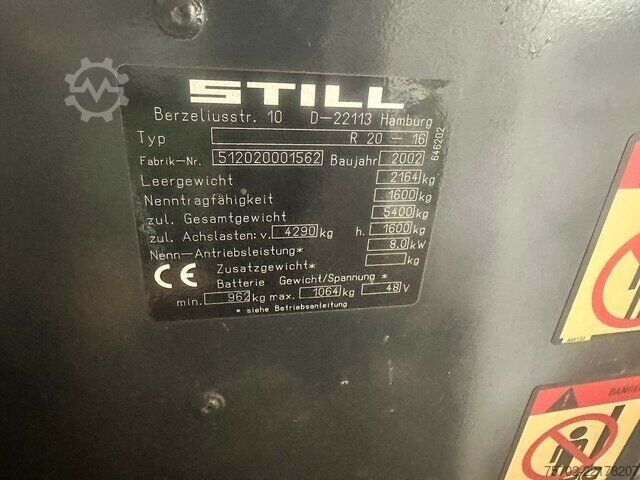 Bestelwagen Still R20-16 Elektro Stapler