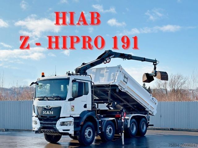 Kipper LKW MAN TGS 35.470 * KIPPER 5,10m + KRAN * TOPZUSTAND