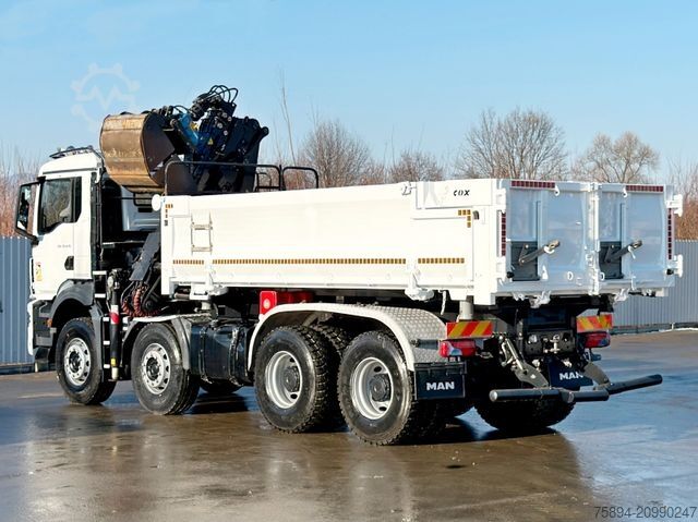 Kipper LKW MAN TGS 35.470 * KIPPER 5,10m + KRAN * TOPZUSTAND