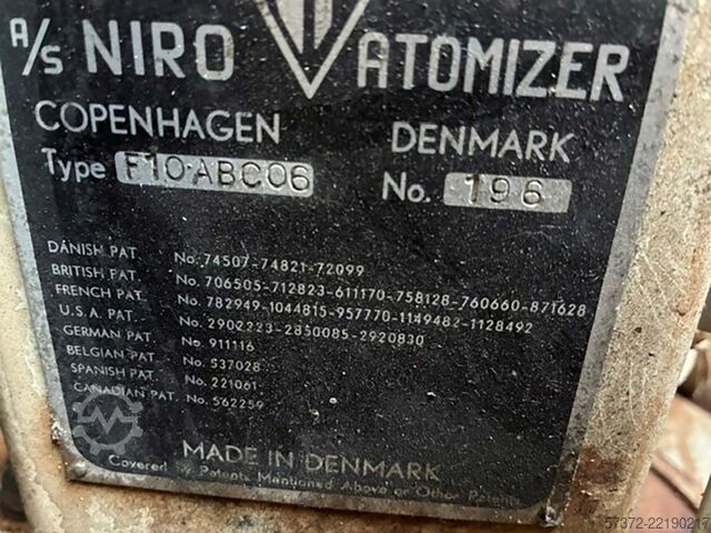 Rehumidification-Instantizing Plant Niro Atomizer Kopenhagen F10 ABC06