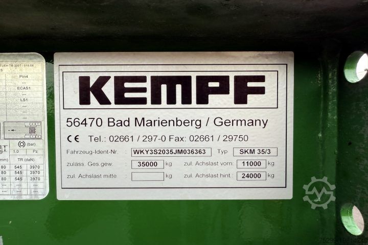 Semirremolque volquete SKM35/3 SK 50m³ / Swiss-Vehicle