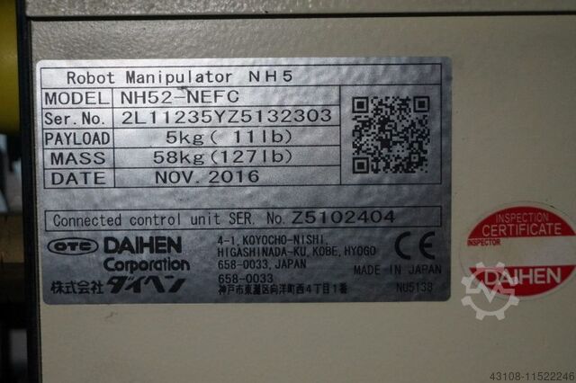 Endüstriyel robotlar TIG-OTC NH52-NEFC