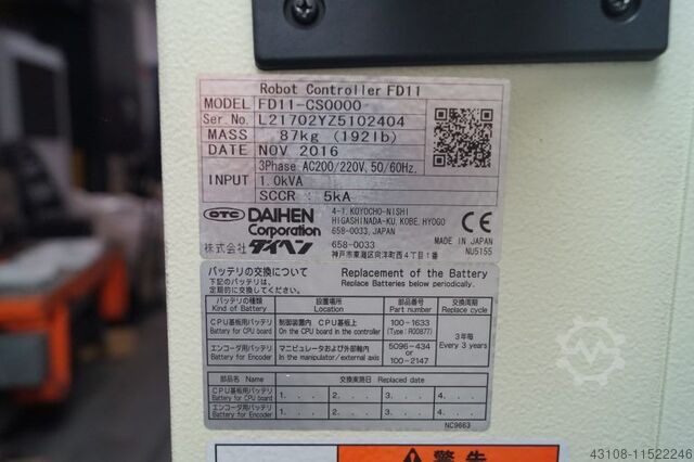 Endüstriyel robotlar TIG-OTC NH52-NEFC