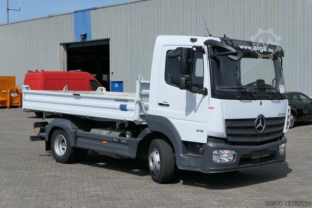 Driezijdige kipper bestelwagen MERCEDES-BENZ 818 K Atego 4x2, Meiller, 19tkm, 2x AHK, Klima