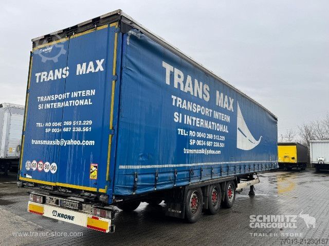Open semitrailer with tarp Krone Curtainsider Mega