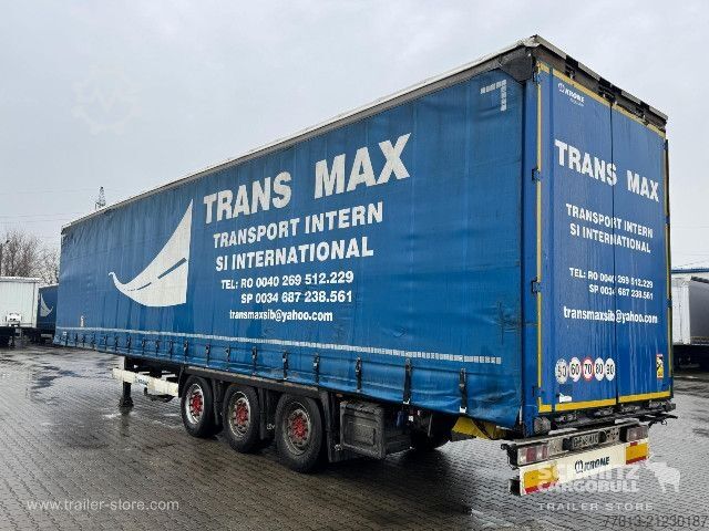 Open semitrailer with tarp Krone Curtainsider Mega