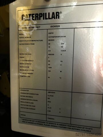 Generator set Caterpillar XQP20 - Generator 20 kVA Stage V - DPX-18121