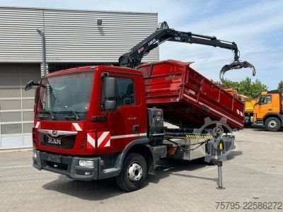 Transporter mit Kipper MAN TG-L 8.190.4x2 BL 2-Achs Kipper Kran Hiab 078