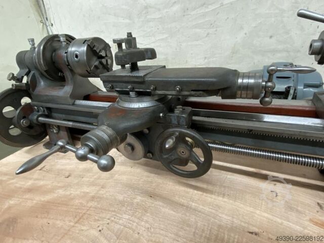 Antique mechanic's lathe, classic vehicle for exhibition, precision lathe, engine lathe, O EKS - WICO Kassel 