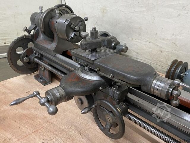 Antique mechanic's lathe, classic vehicle for exhibition, precision lathe, engine lathe, O EKS - WICO Kassel 
