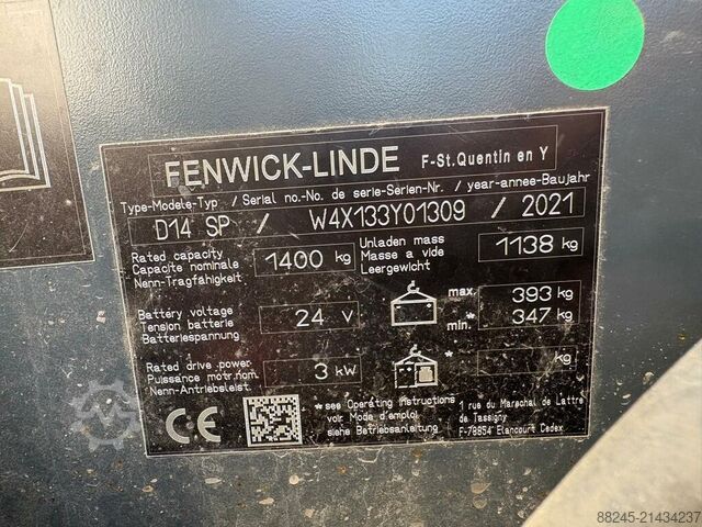 VS-22569 Empilhador elétrico com plataforma para operador Linde D14SP LINDE D14SP