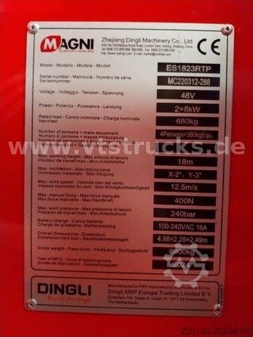 Arbeitsbühne MAGNI Magni ES1823RTP Scherenarbeitsbühne 6x vorh.