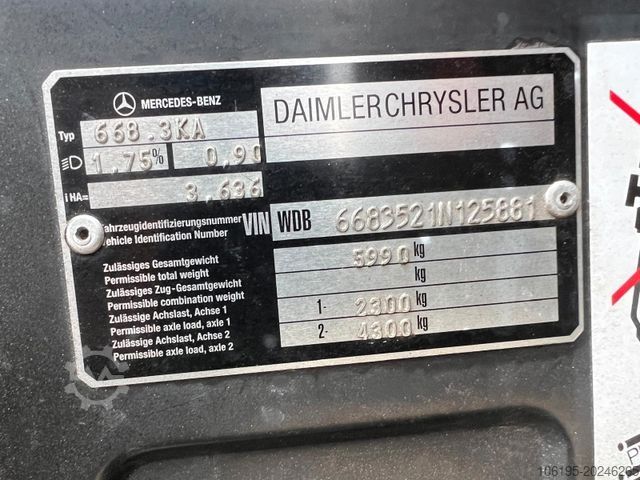 Βαν με ψηλή οροφή MERCEDES-BENZ Vario 616 D Kasten *Deutsches Fz.*1.Hand*