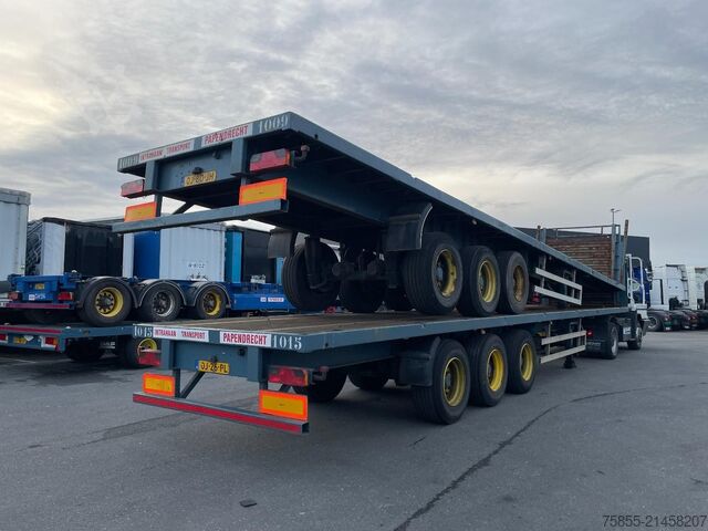 Plattform trailer Haan OPL45 Heavy Duty (45Ton) / Rungen-Potholes / NL...