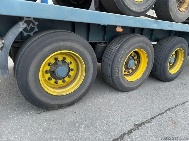 Plattform trailer Haan OPL45 Heavy Duty (45Ton) / Rungen-Potholes / NL...