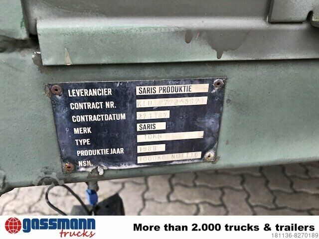 Remolque abierto con toldo SARIS Wassertank-Anhänger 8x vorhanden!