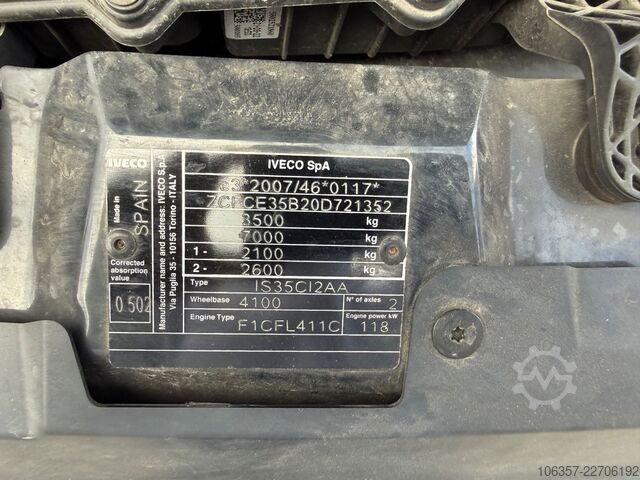Furgon skrzyniowy IVECO Daily 35C16 3,0L Koffer LBW 750kg Euro6E Seitent