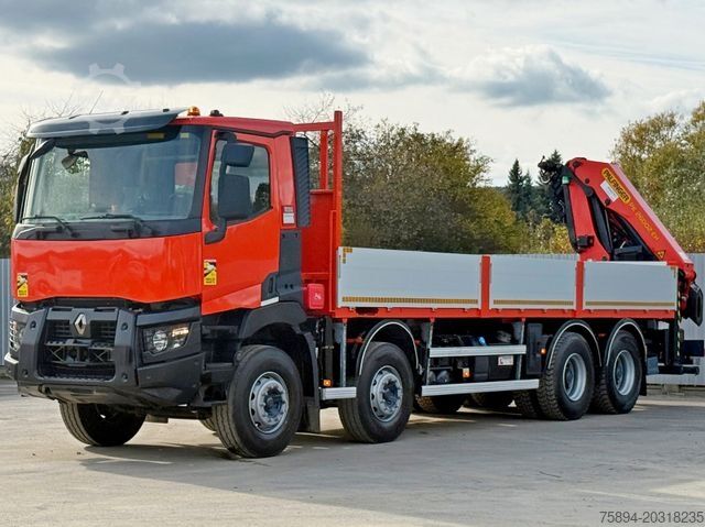 Teherautóra szerelt daru RENAULT C430 * PALFINGER PK 26002 - EH F + FUNK/ 8x4