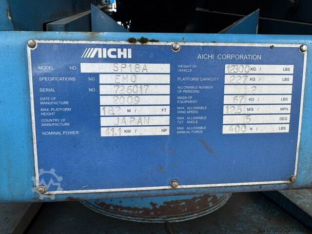 Teleskopik platform Aichi SP18A