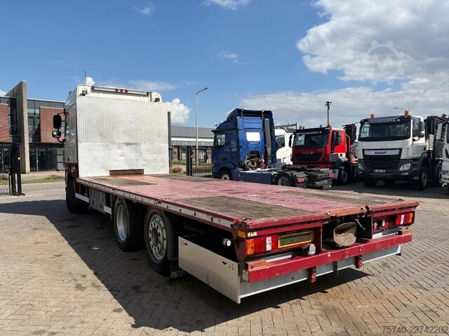 Platform trailer DAF XF 105.410 + euro 5 + 6x2 lift + full option