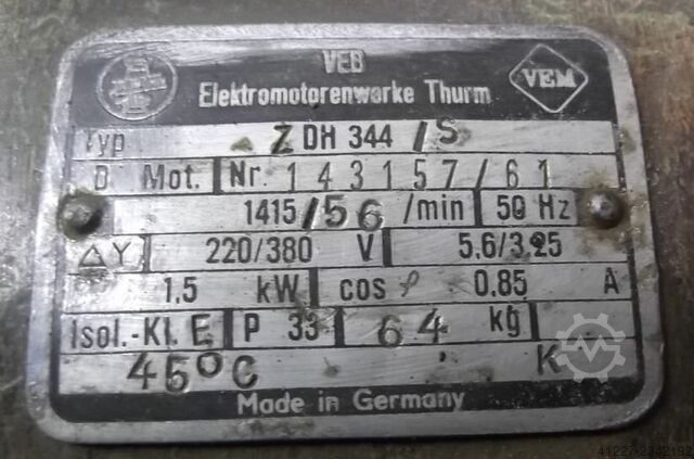 Κινητήρας ταχυτήτων 1,5 kW 56 σ.α.λ. VEM ZDH344/S